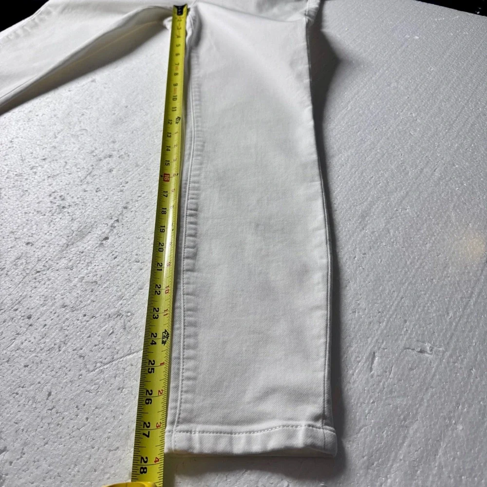 Soma Womens White Denim Skinny Jeans Size Small Stretch 5-Pocket Slim Fit Pants